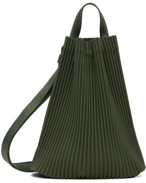 Homme Plissé Issey Miyake Drawstring Pleats Bag - Green