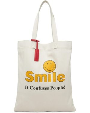 DSquared² Cabas Blanc Cassé Édition Smiley - Gris