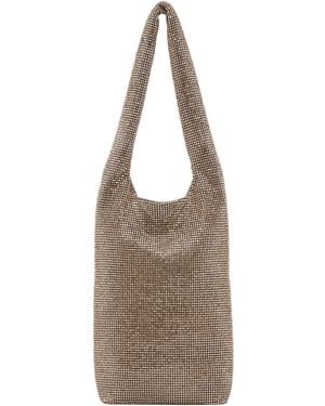 Kara ベージュ Crystal Mesh Wine Cooler バッグ - ブラック