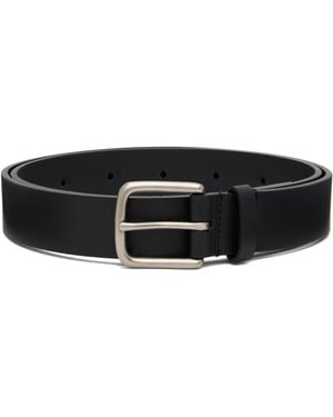 Ssstein Pinned Buckle Classic Leather Belt - Black