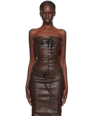Rick Owens ブラウン デニム ビスチェ トップス