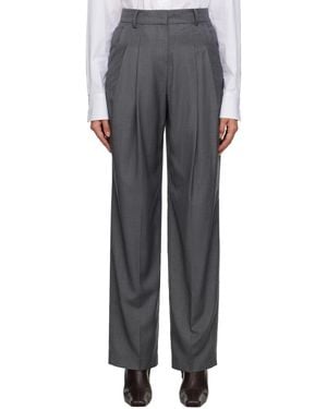 Frankie Shop Grey Gelso Trousers - Black