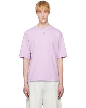 Marine Serre Moon Logo Jersey Loose Fit T-Shirt - Purple