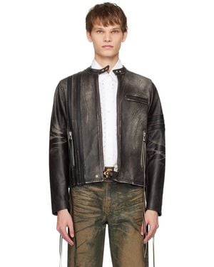 Eytys Ssense Exclusive Damon Leather Jacket - Black