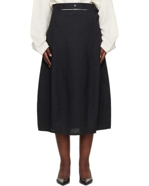Studio Nicholson Orcha Midi Skirt - Black
