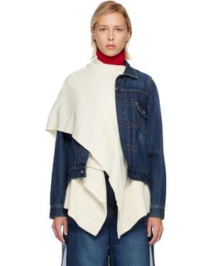 Sacai Denim & Wool Knit Jacket Set - Blue