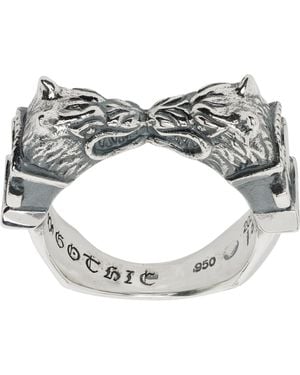 Yohji Yamamoto Twin Wolf Dagger Ring - Metallic