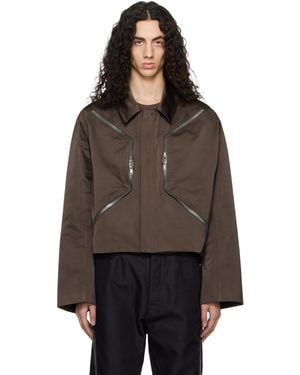 Rick Owens Temple Heizer Mac Jacket - Brown
