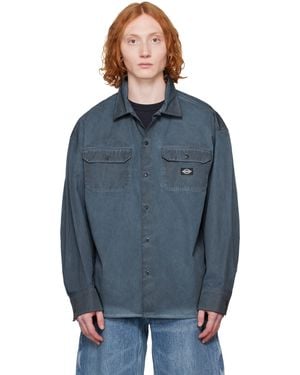 Alexander Wang Chemise De Travail Surdimensionnée Bleu Marine