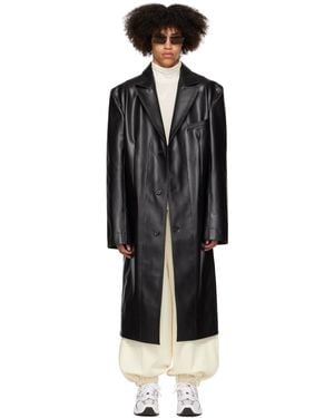 Lu'u Dan Oversized Tailo Faux-leather Coat - Black