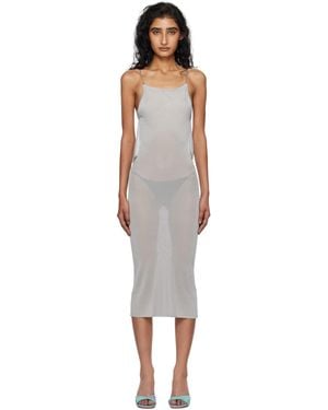 Miaou Robe Longue Awa Argentée - Noir