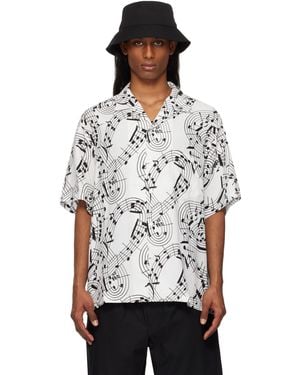 TAKAHIROMIYASHITA TheSoloist. Music Note Hawaiian Shirt - Black
