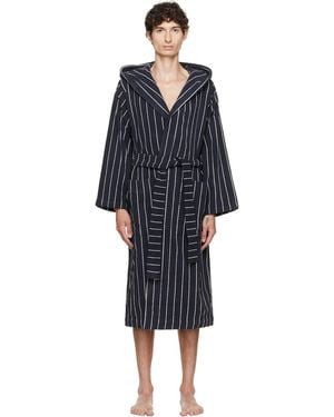Tekla Terry Hooded Bathrobe - Blue