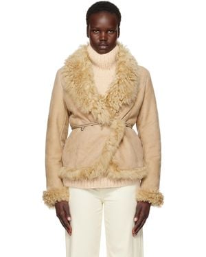 Saks Potts Moss Shearling Jacket - Natural