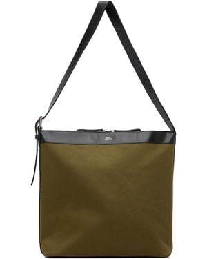 A.P.C. Khaki Vera Maxi Biker Bag - Green