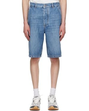 Bottega Veneta Vintage Denim Cargo Shorts - Blue