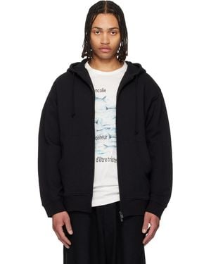 Yohji Yamamoto 30/10 French Terry Logo Hoodie - Blue