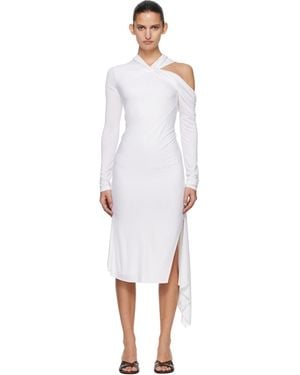 AARON ESH Jersey Twist Strap Midi Dress - Black