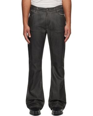Det Blev Sent Garment-Dyed Waxed Jeans - Black