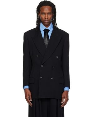 SOSHIOTSUKI 80S Classic 6B Shaped Blazer - Black