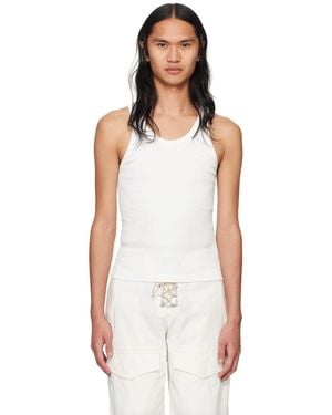 Dion Lee Débardeur Blanc À Rivets - Noir