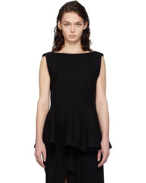 Lanvin ブラック ペプラムブラウス