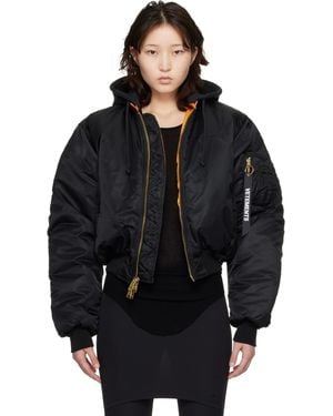 Vetements Alpha Industries Edition Fitted Reversible Bomber Jacket - Black