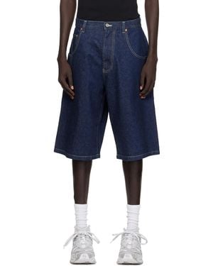Vetements Hip-Hop Denim Shorts - Blue