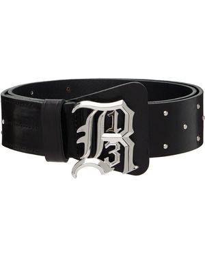 R13 Mini Dome Studs Belt - Black
