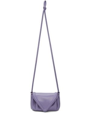 Bottega Veneta パープル スモール Beak クラッチ - ブラック