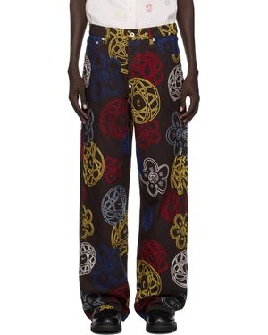 KENZO Paris Futura 2000 Edition Embroidered Trousers - Black