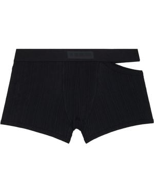 Louis-Gabriel Nouchi Asymmetrical Opening Cotton Boxer Briefs - Black