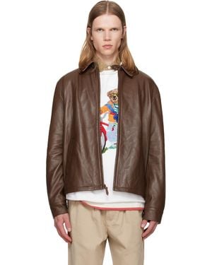 Polo Ralph Lauren 'The Bayville' Leather Jacket - Brown
