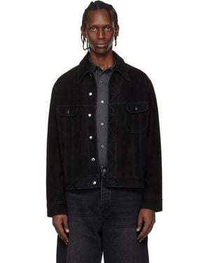Studio Nicholson Aaron Levine Edition Boston Suede Jacket - Black