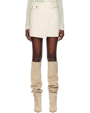 Nanushka Off-white Susan Miniskirt - Black