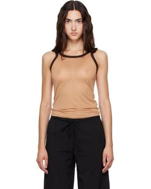 Baserange Tan Racer Tank Top - Black