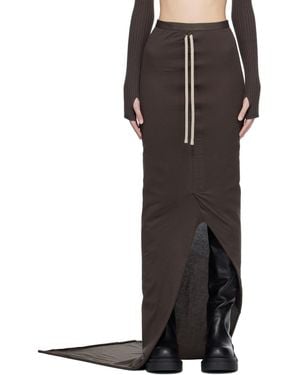 Rick Owens Moncler + Adjustable Maxi Skirt - Black