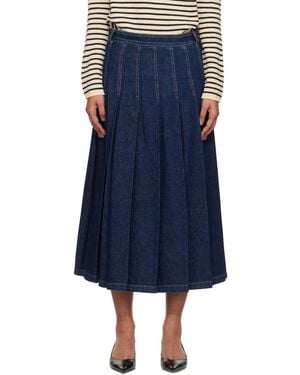 Weekend by Maxmara Wkdovale Denim Midi Skirt - Blue