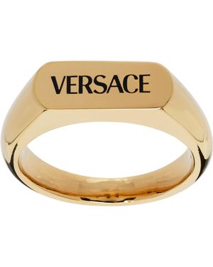 Versace Logo Ring - Metallic