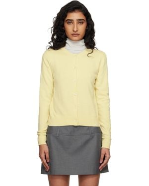 DUNST Essential Crewneck Knit Cardigan - Orange