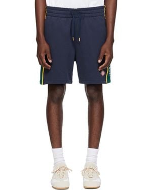 CASABLANCA Panelled Sweat Shorts - Blue