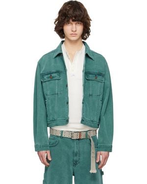 Sanderlak Faded Denim Jacket - Green