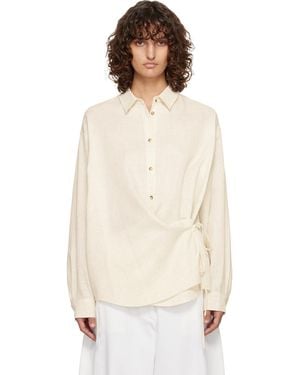 LE17SEPTEMBRE Off- Side Twisted Shirt - White