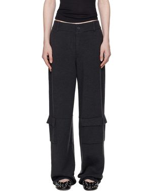AYA MUSE Knit Cargo Trousers - Black