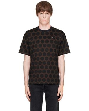Marni Cotton Polka Rhythm Print T-Shirt - Black