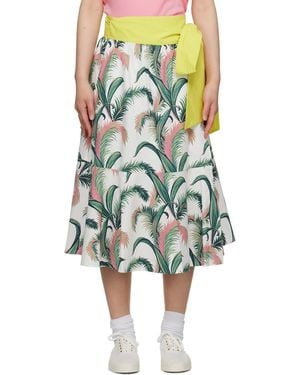 Maison Kitsuné Multicolour Hotel Olympia Edition Palm Frond Midi Skirt - Green