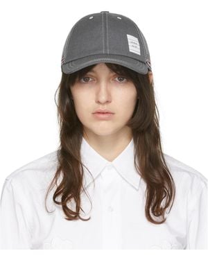 Thom Browne Grey 6-panel Baseball Cap