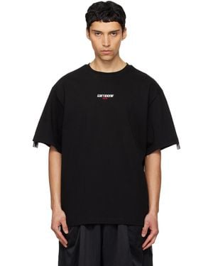 we11done '1506' Logo Tape T-Shirt - Black