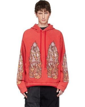 Who Decides War Flame Glass Hoodie - Red
