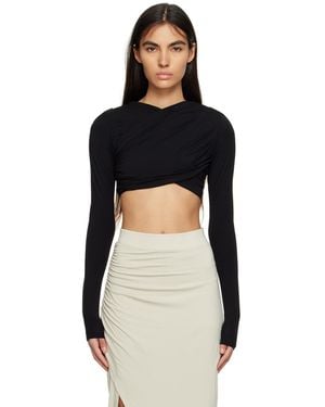 Han Kjobenhavn Cropped Long Sleeve T-Shirt - Black